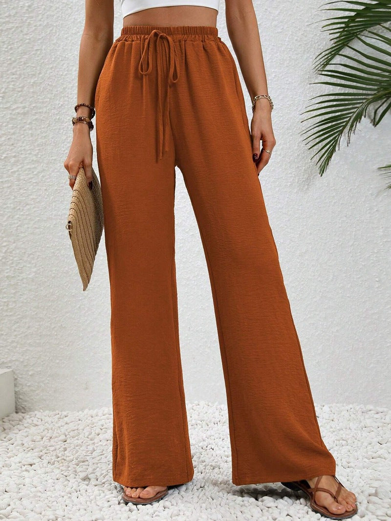 NIKU™ | - Casual Wide Leg Drawstring Pants