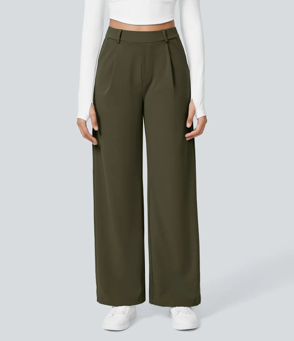 CHARMIE™ | - Casual High Waist Straight Leg Pants