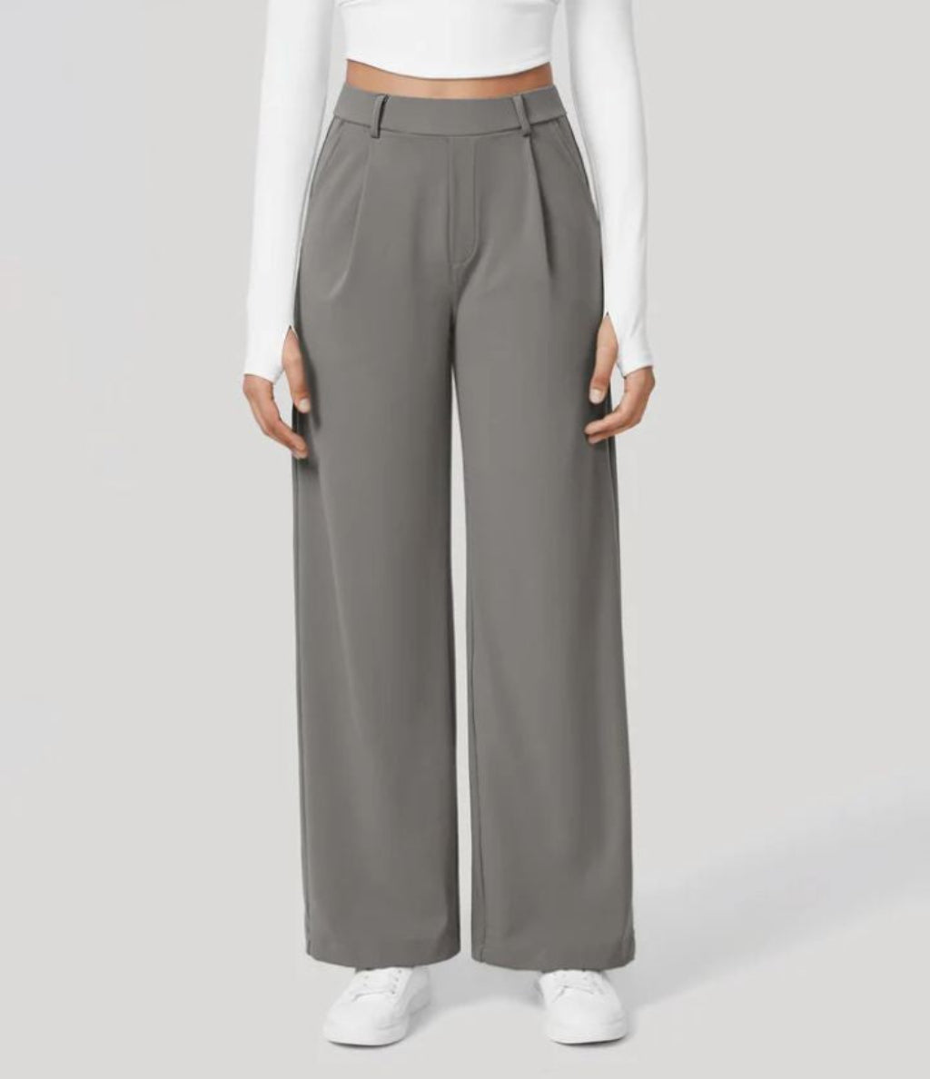 CHARMIE™ | - Casual High Waist Straight Leg Pants
