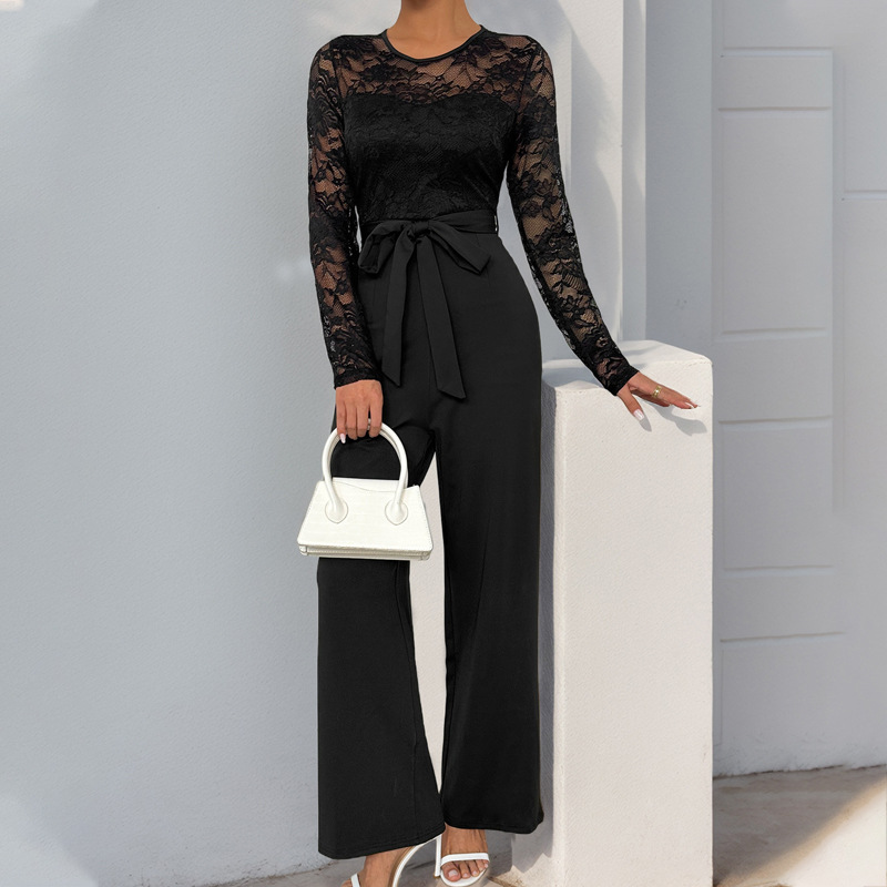 Phyllis™ | Lace Bell Sleeve Jumpsuit