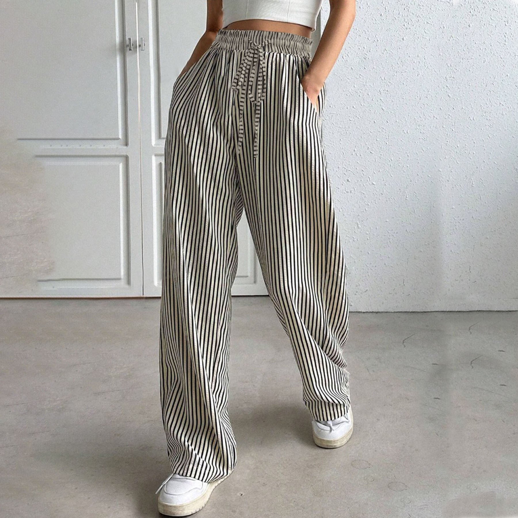 TAITE™ | - Simple Summer Striped Relaxed Fit Buttom