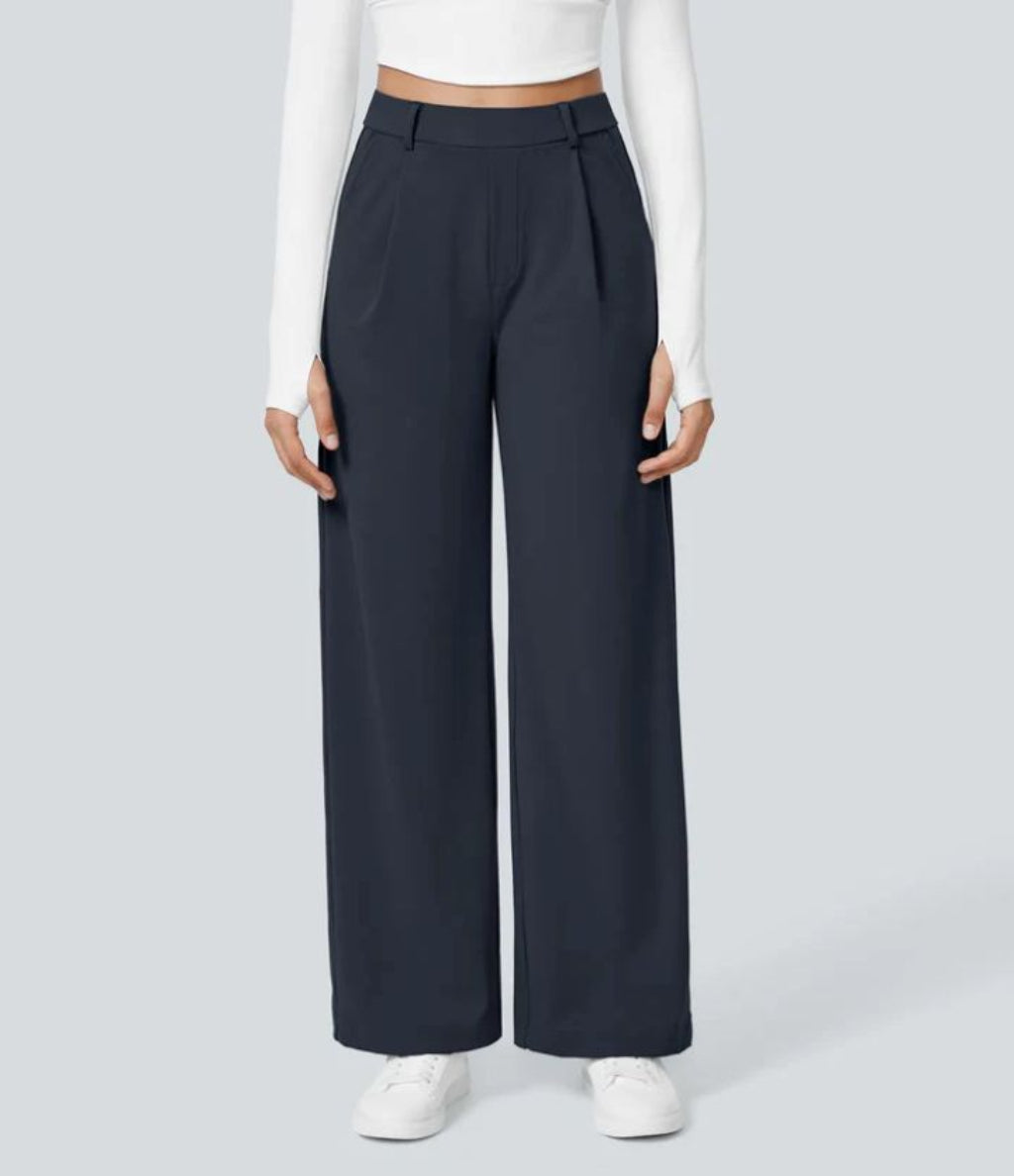 CHARMIE™ | - Casual High Waist Straight Leg Pants