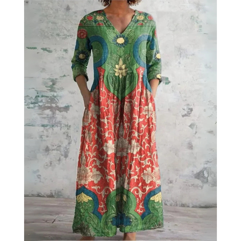 Emery™ | Vintage Floral Maxi Dress