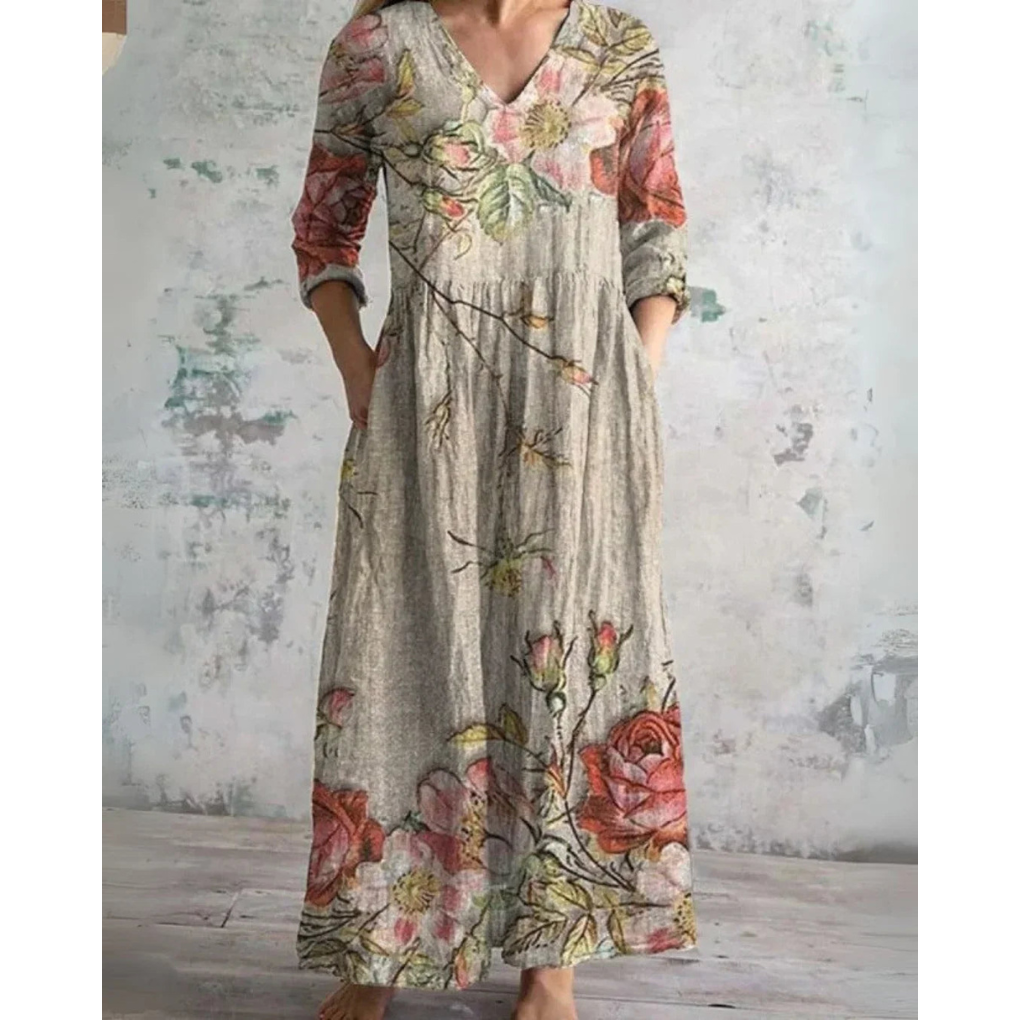 Emery™ | Vintage Floral Maxi Dress