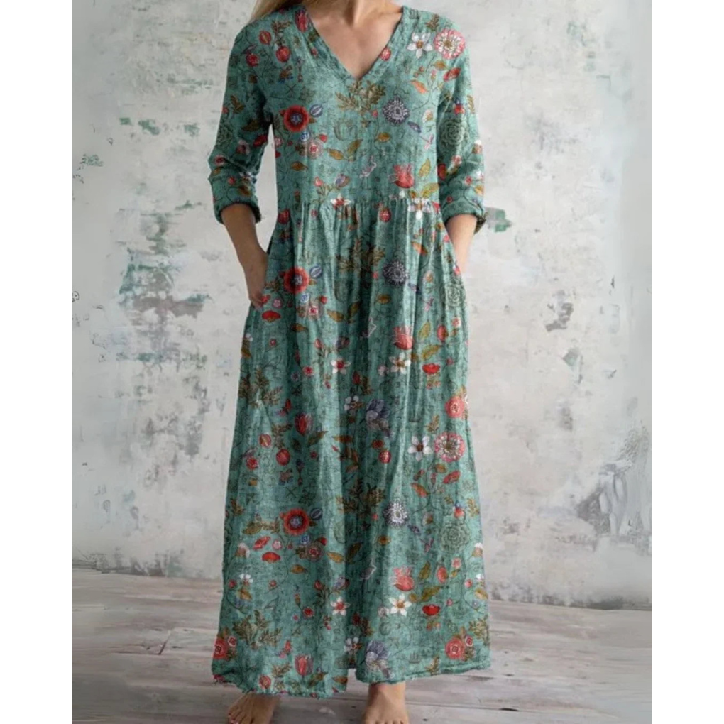 Emery™ | Vintage Floral Maxi Dress