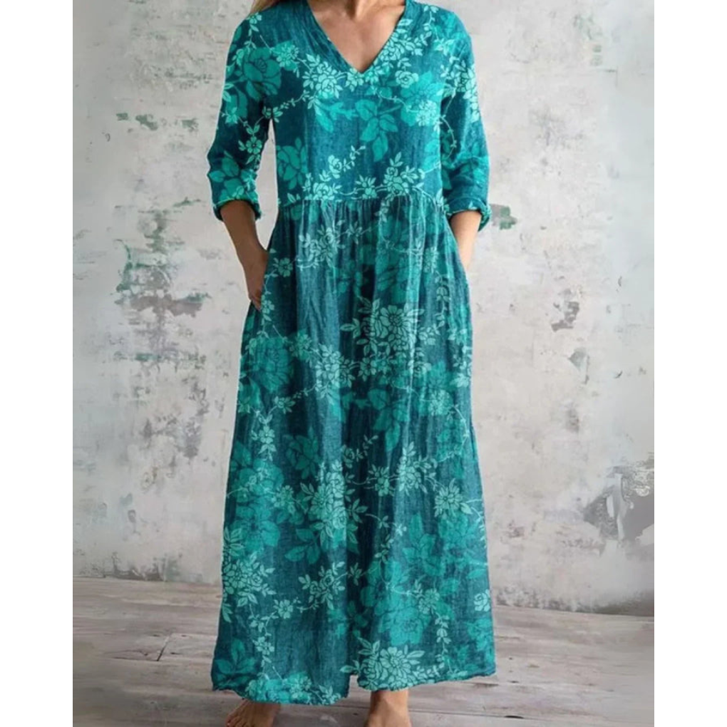 Emery™ | Vintage Floral Maxi Dress
