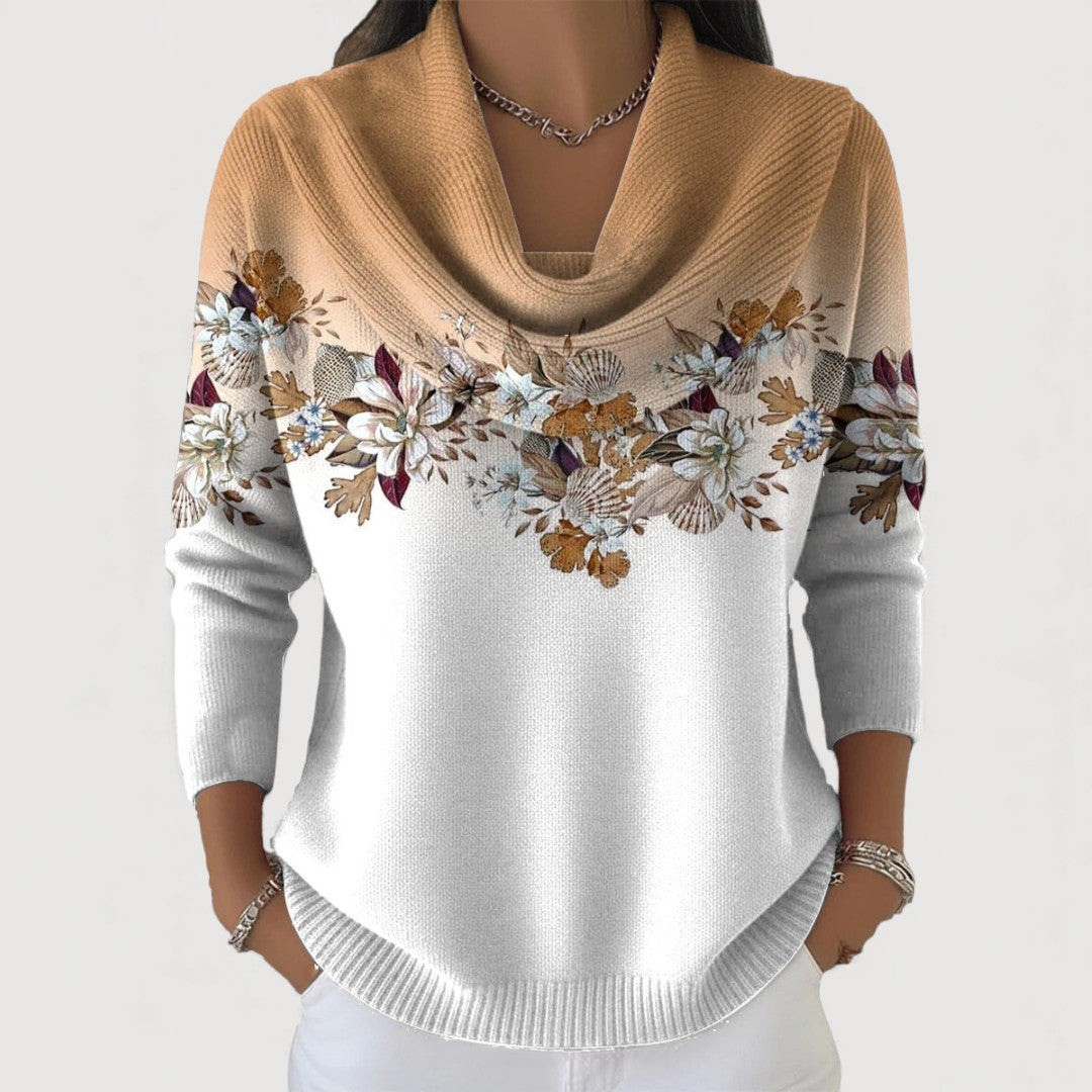 Nora™ | Floral Soft Collared Jumper