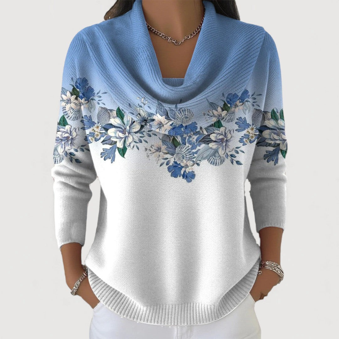 Nora™ | Floral Soft Collared Jumper