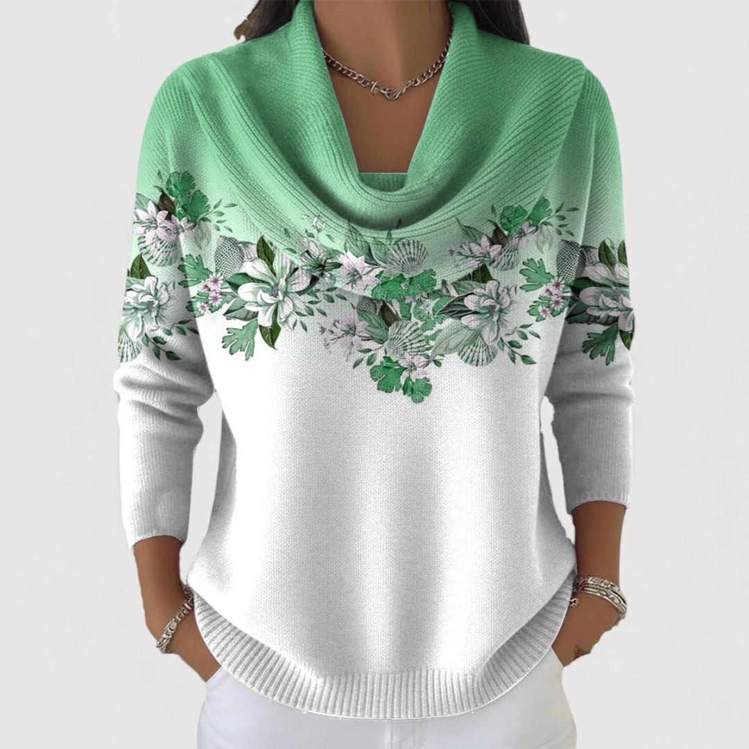 Nora™ | Floral Soft Collared Jumper