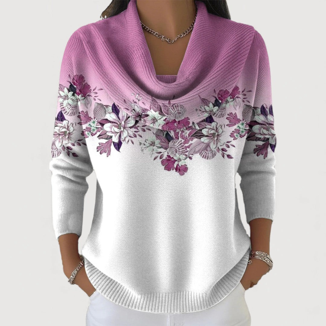 Nora™ | Floral Soft Collared Jumper