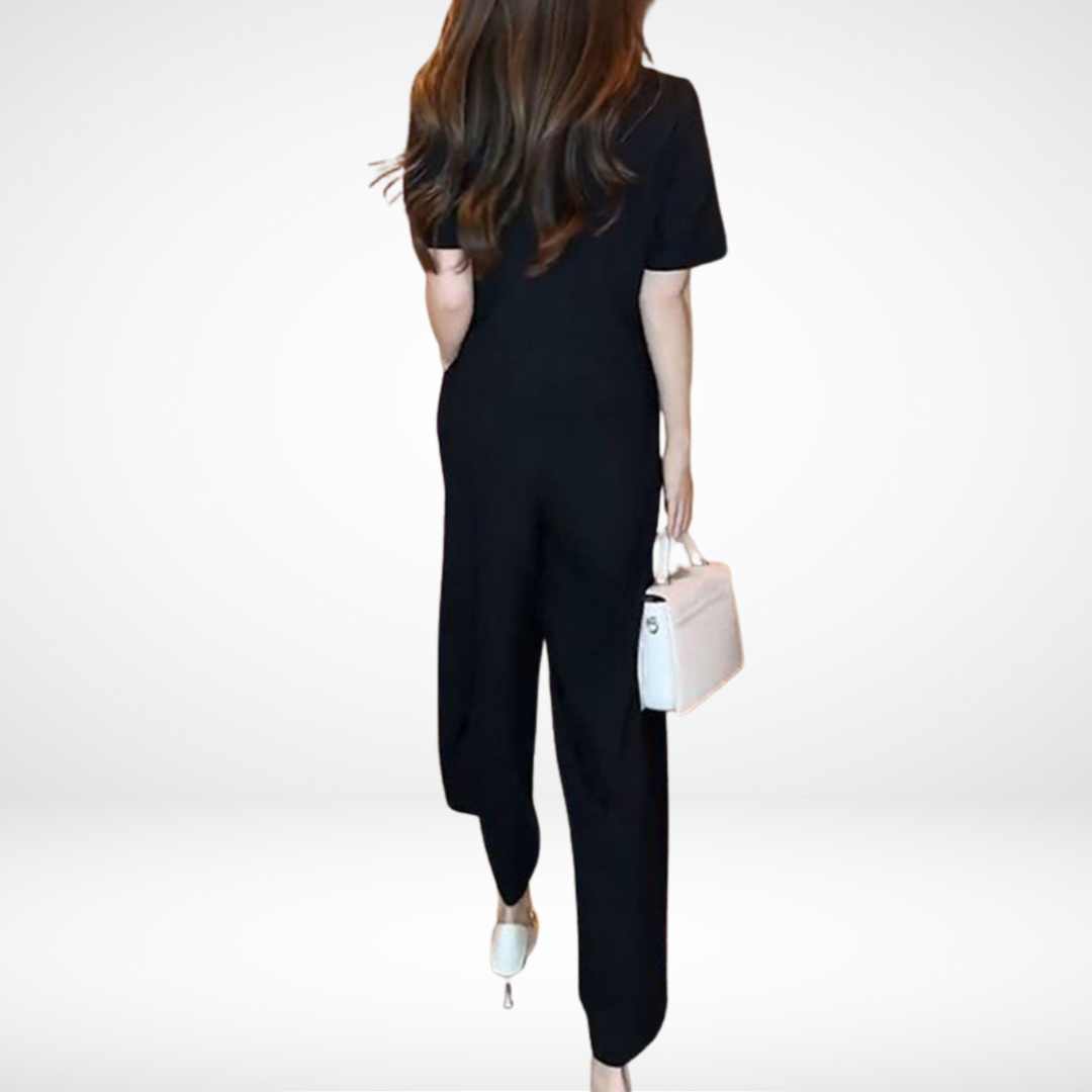 Elsie™ | Elegant Short-Sleeve Two-Piece Set