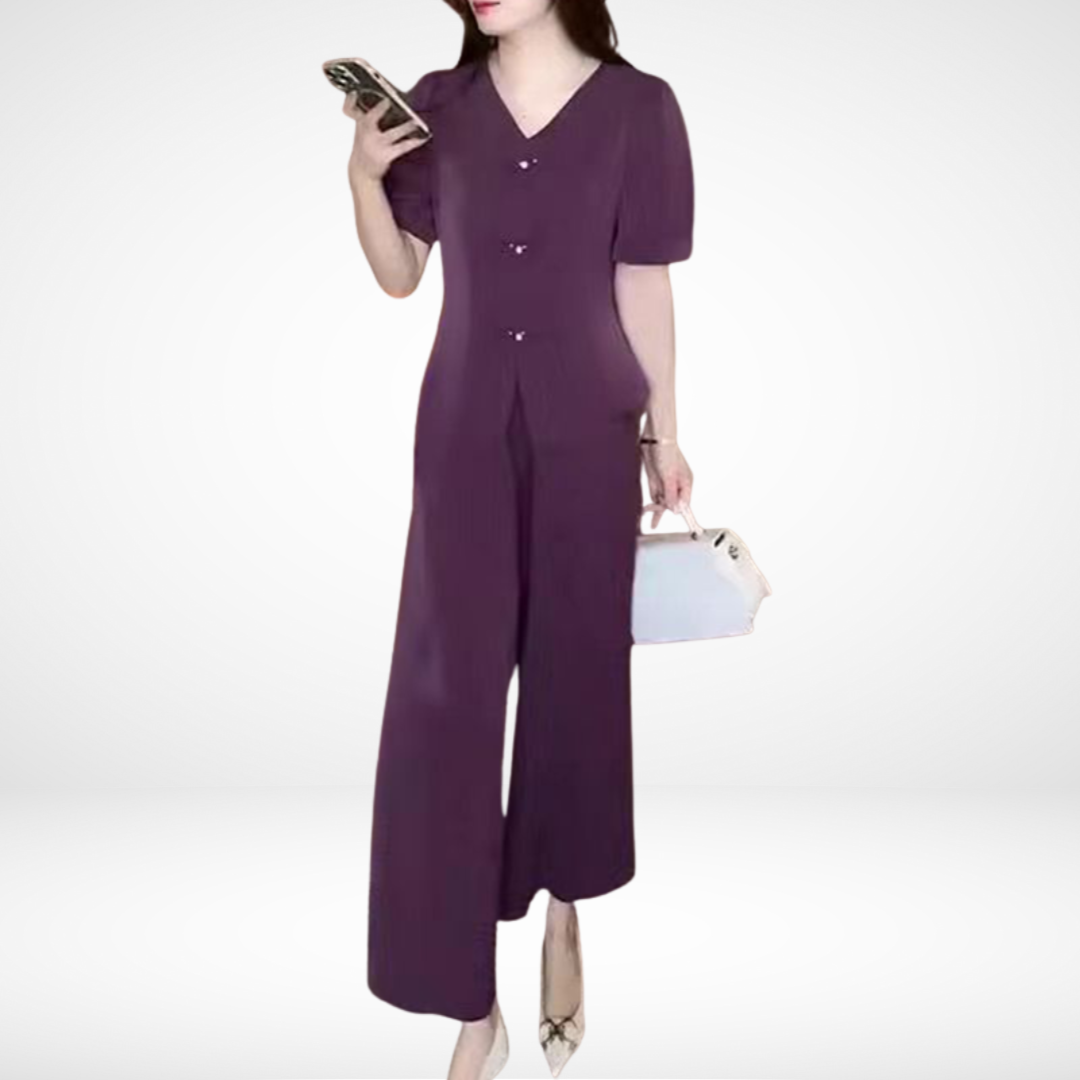 Elsie™ | Elegant Short-Sleeve Two-Piece Set