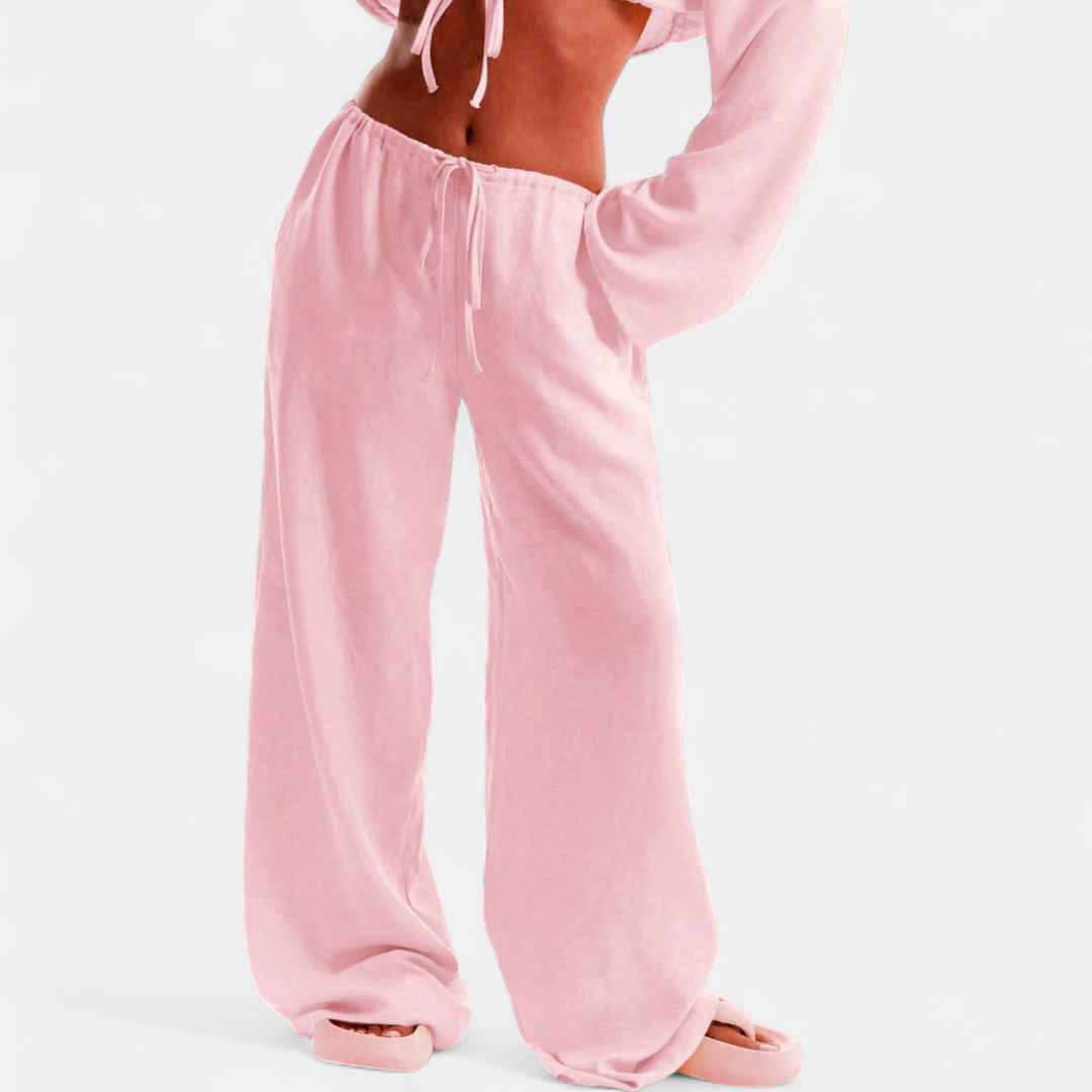 SOLÈNE™ | – Relaxed Wide Leg Casual Pants