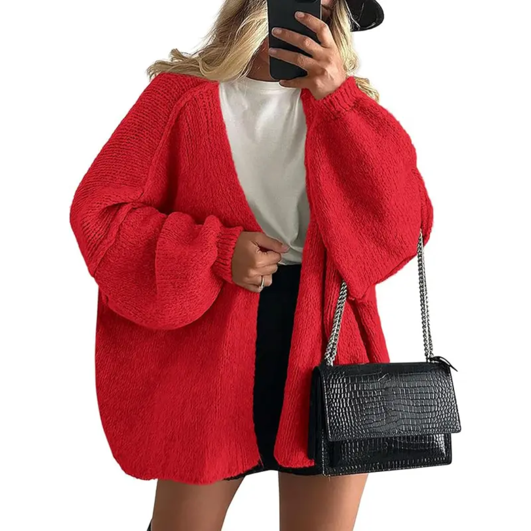 WINONA™ | – Cozy Oversized Lantern Sleeve Cardigan