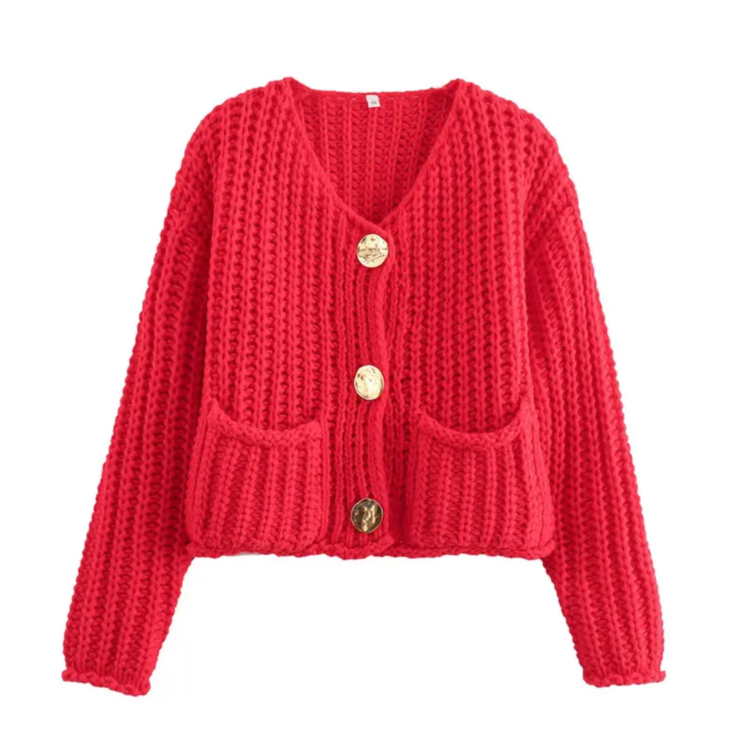 NOLA™ | – Cozy Chunky Knit Cropped Cardigan