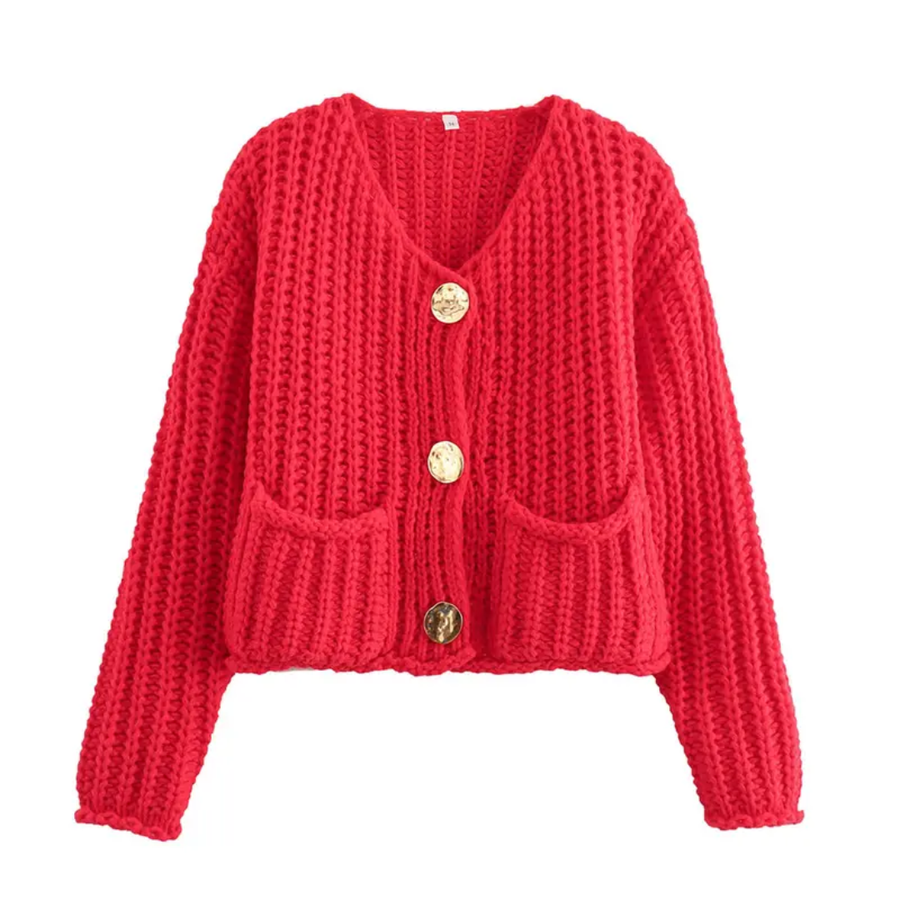 NOLA™ | – Cozy Chunky Knit Cropped Cardigan