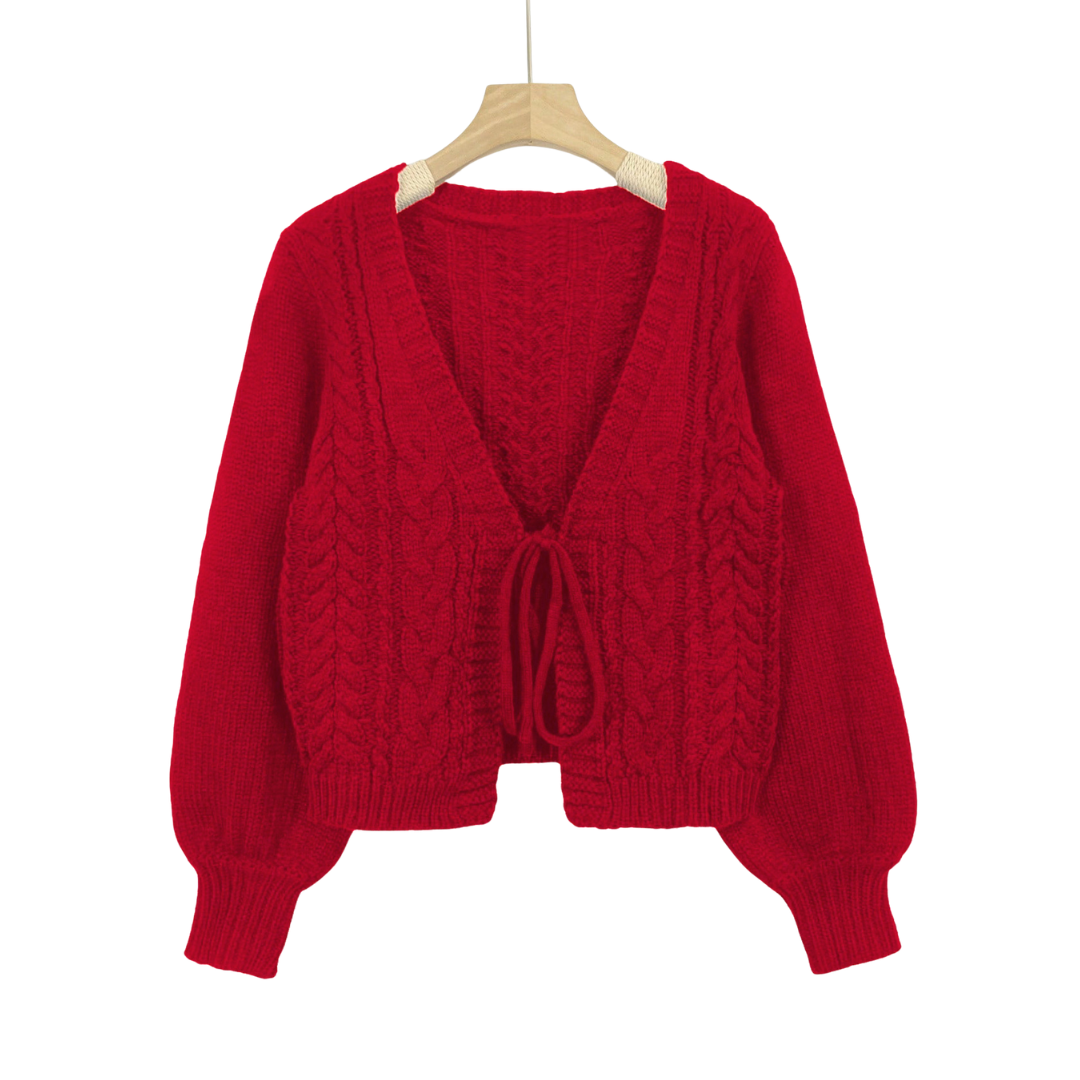 BEXLEY™ | – Cozy Cable Knit Tie-Front Cardigan