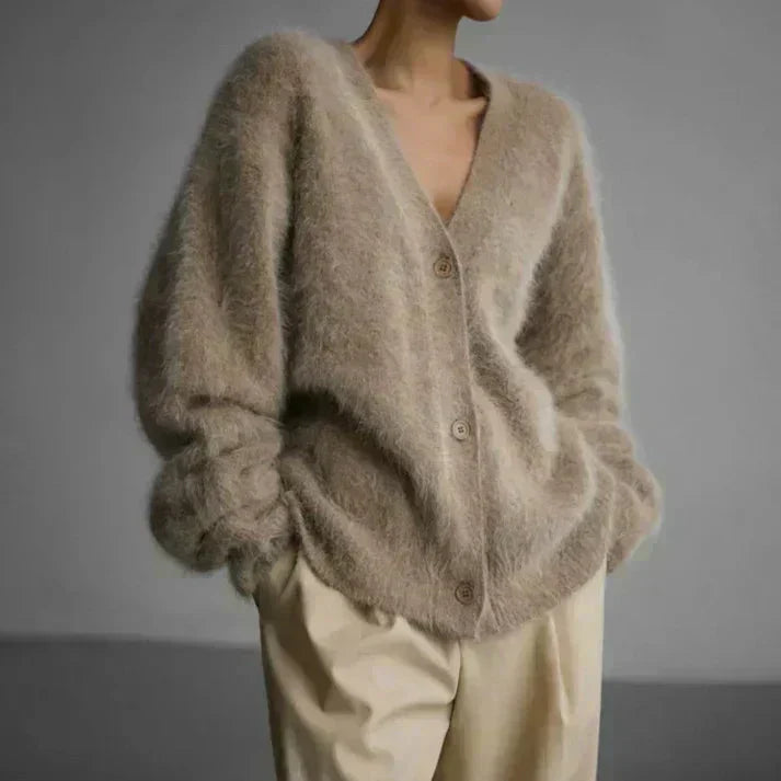 ADELE™ | - Fuzzy Mohair Cardigan