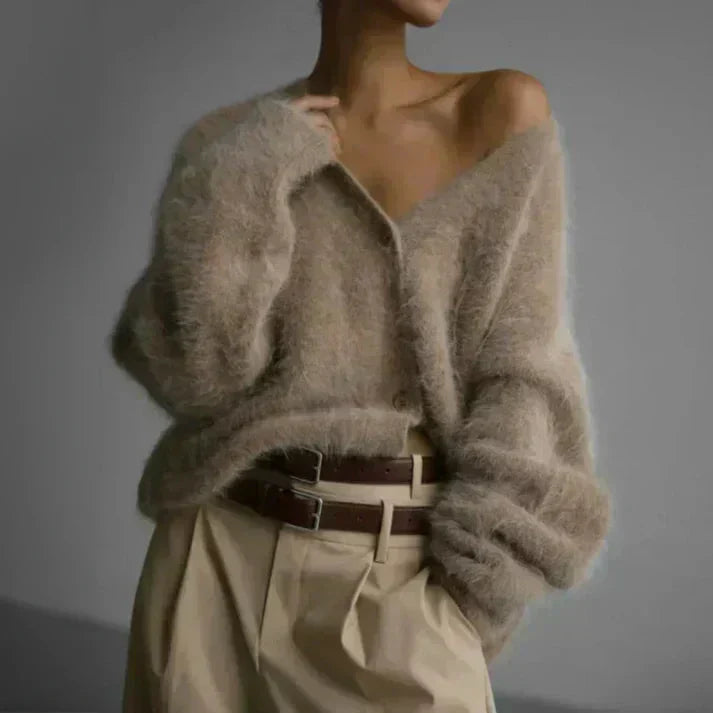 ADELE™ | - Fuzzy Mohair Cardigan