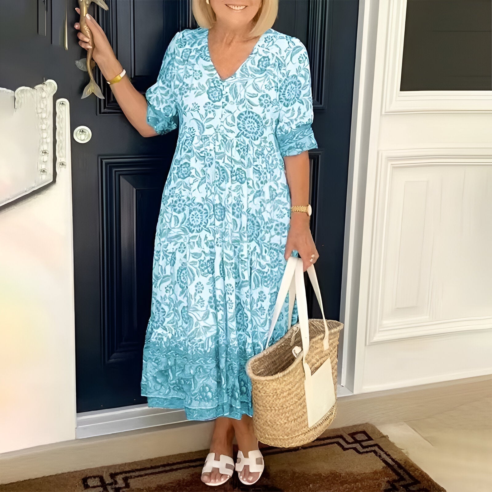 Rosetta™ | V-Neck Bohemian Dress