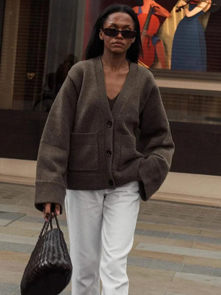JULIETTE™ | - V-Neck Knit Cardigan