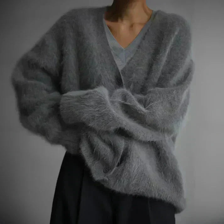 ADELE™ | - Fuzzy Mohair Cardigan