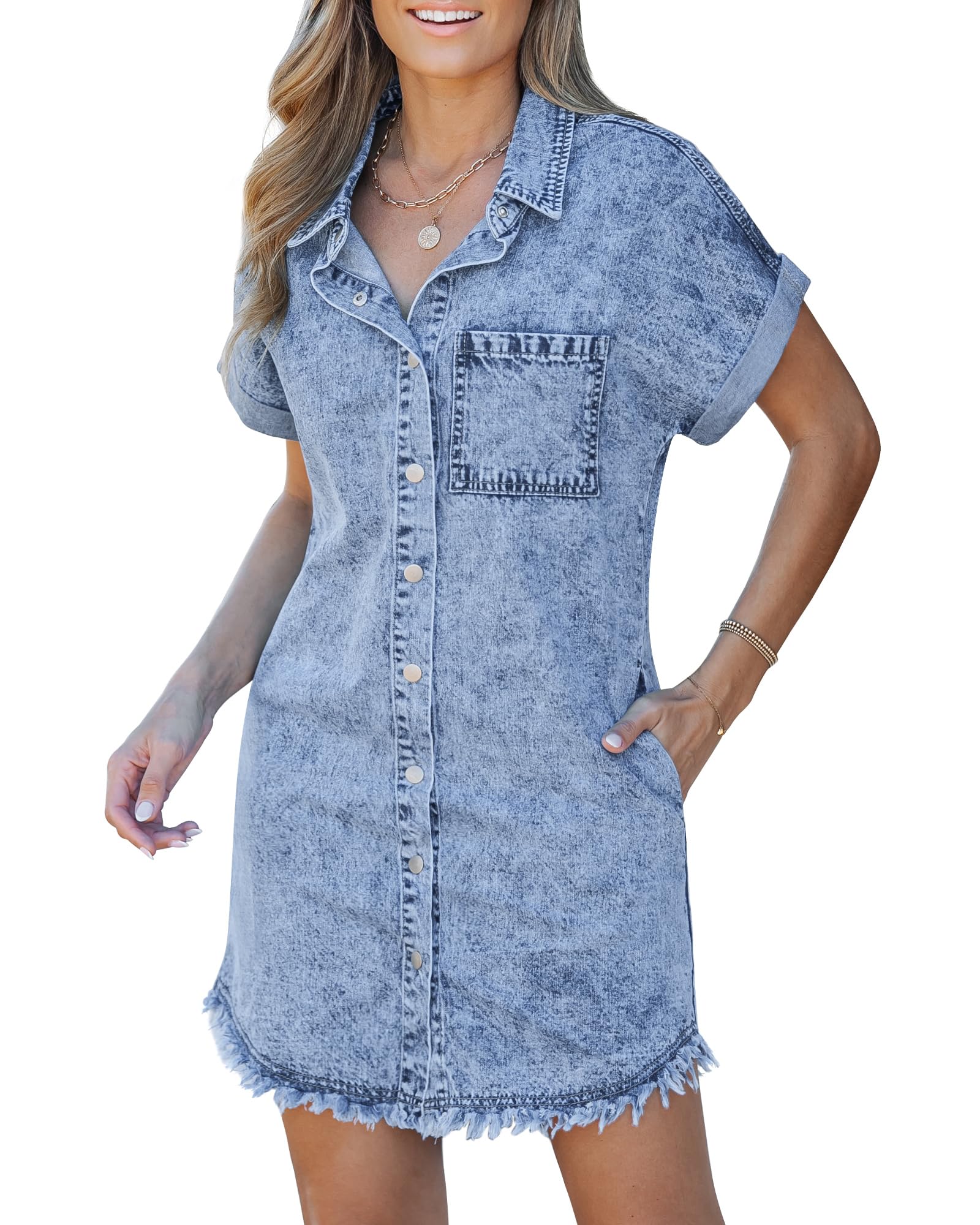 Michelle™ | Denim Shirt Dress