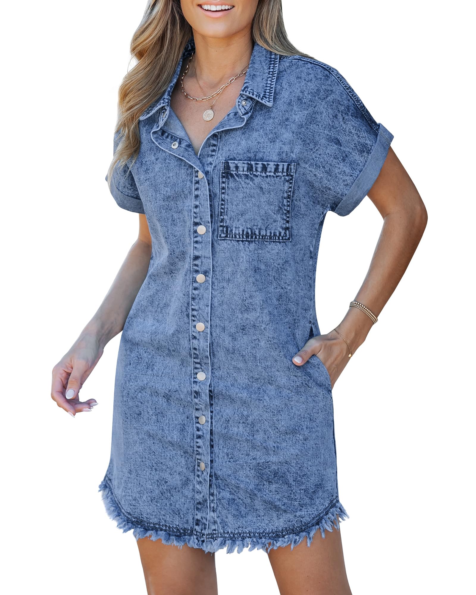 Michelle™ | Denim Shirt Dress