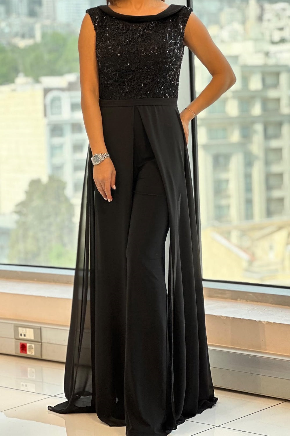 Fontella™ | Textured Tulle Jumpsuit