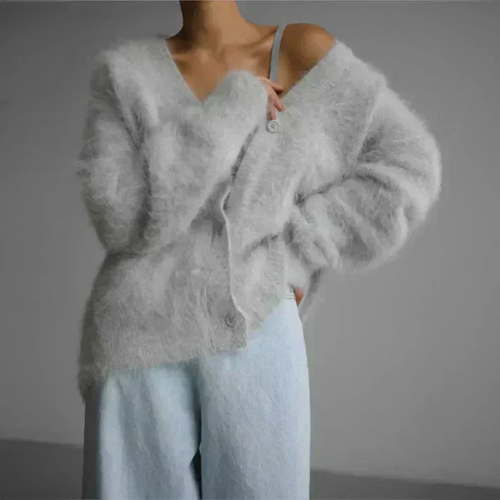 ADELE™ | - Fuzzy Mohair Cardigan