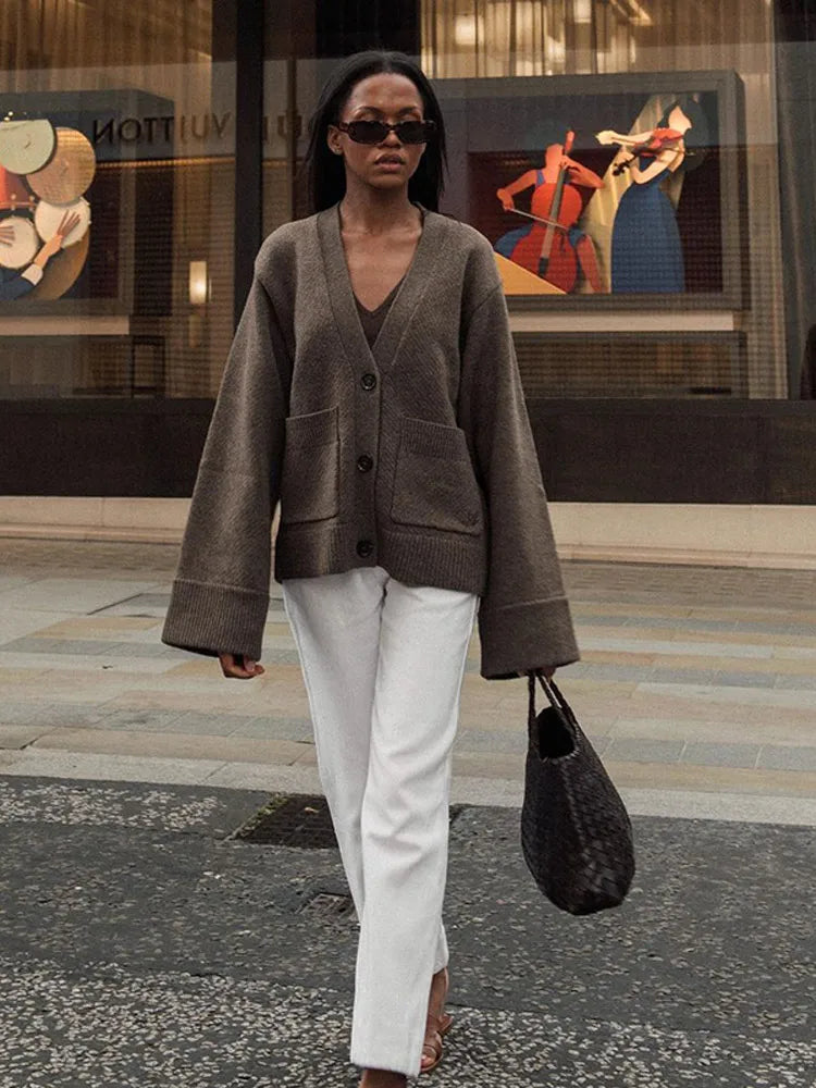 JULIETTE™ | - V-Neck Knit Cardigan