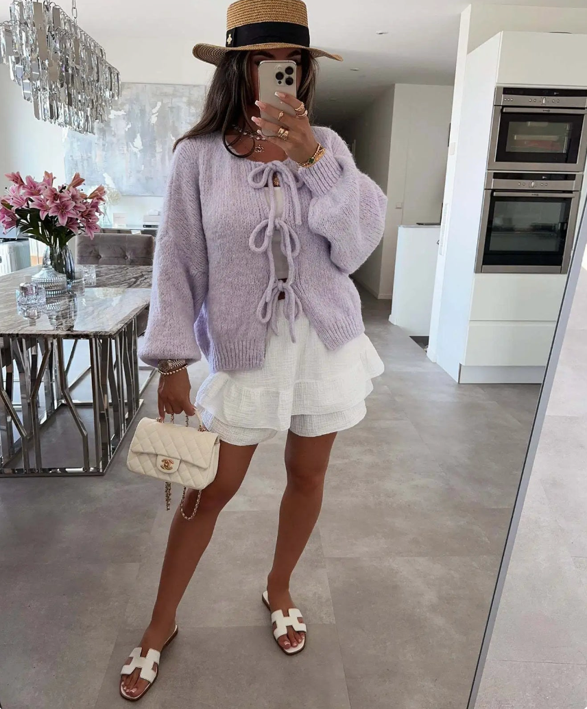 Eva™ | Knitted Bow Cardigan