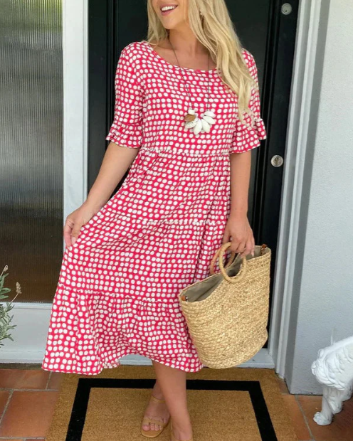 Julia™ | Short-Sleeve Midi Dress