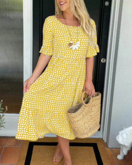 Julia™ | Short-Sleeve Midi Dress