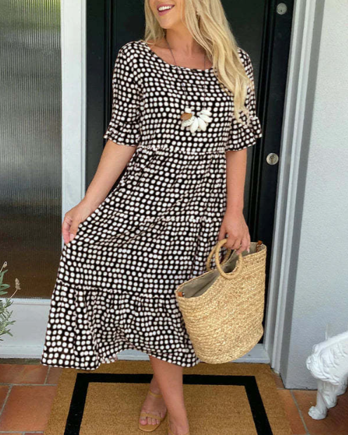 Julia™ | Short-Sleeve Midi Dress
