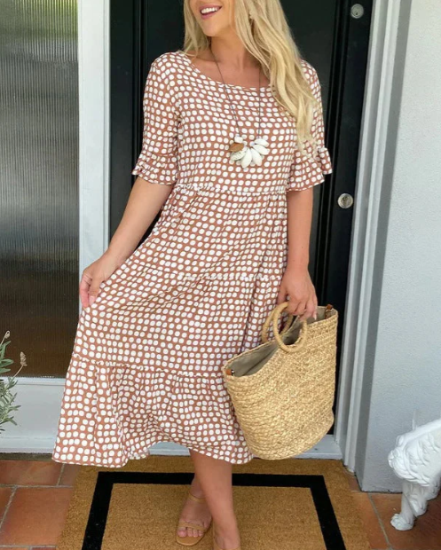 Julia™ | Short-Sleeve Midi Dress