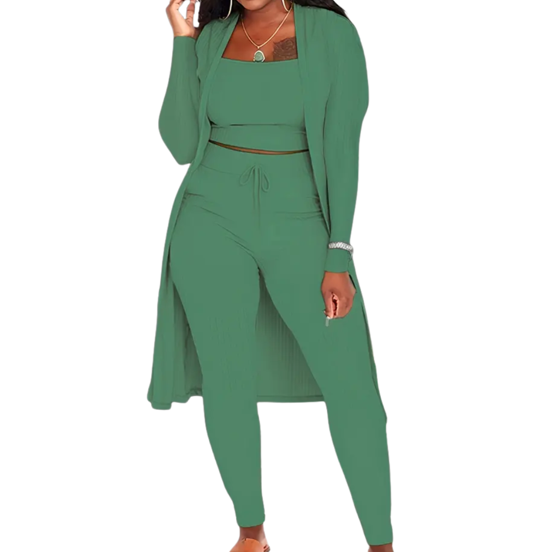 LINDEN™ | – Cozy Knit Open Front Co-ord Set