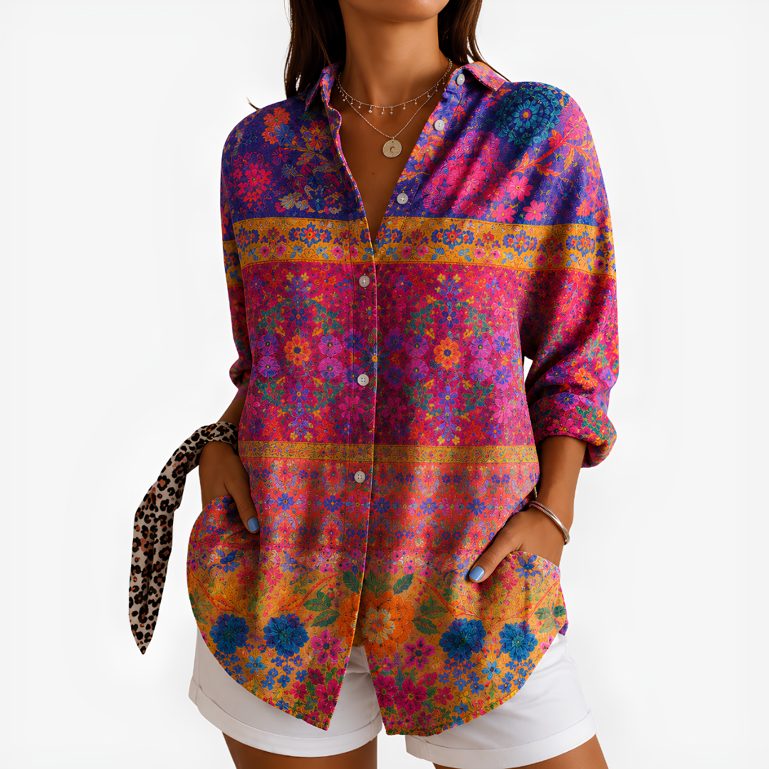 Bohemian Floral Mosaic Blouse™