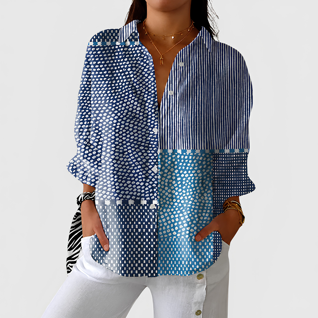Coastal Patchwork Stripe Blouse™