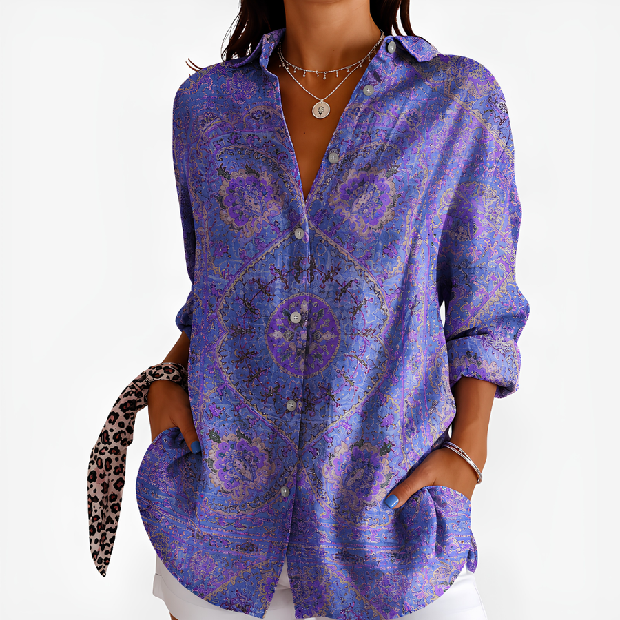 Lavender Paisley Elegance Blouse™
