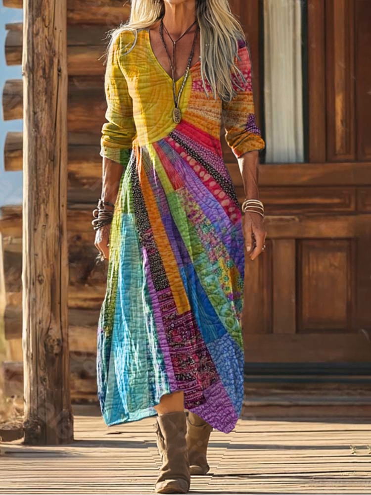 Veda™ | Bohemian Sun Maxi Dress