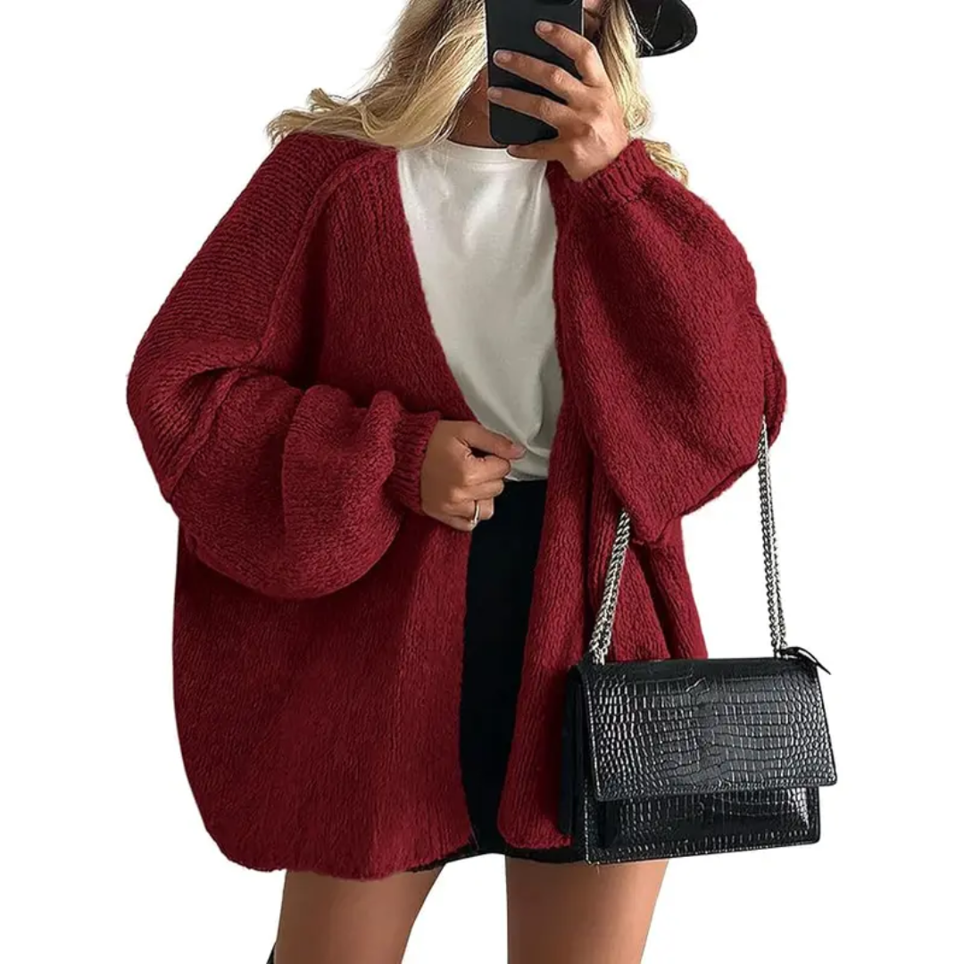 WINONA™ | – Cozy Oversized Lantern Sleeve Cardigan