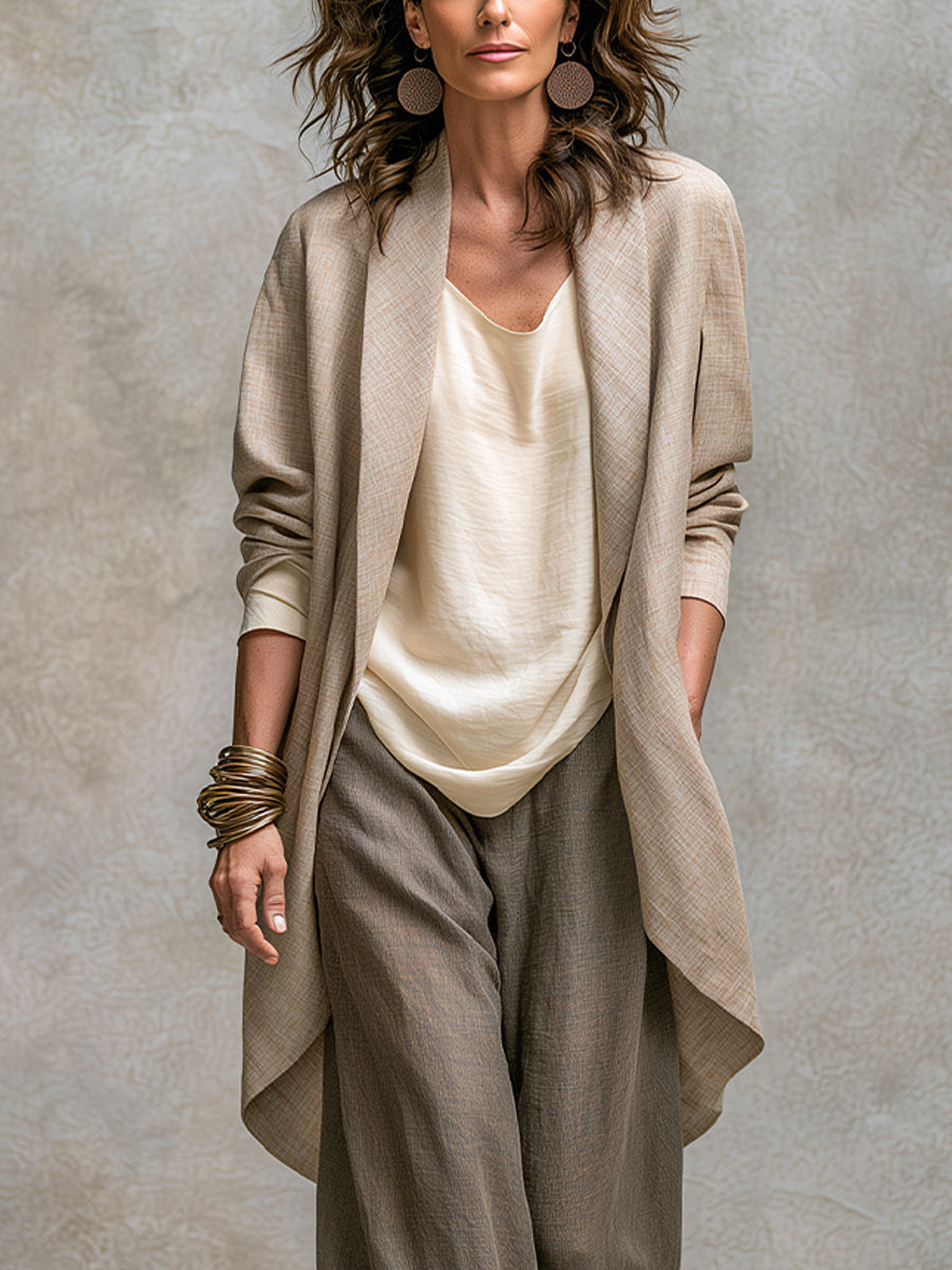 Edwina™ | Three-Piece Wide-Leg Suit Set
