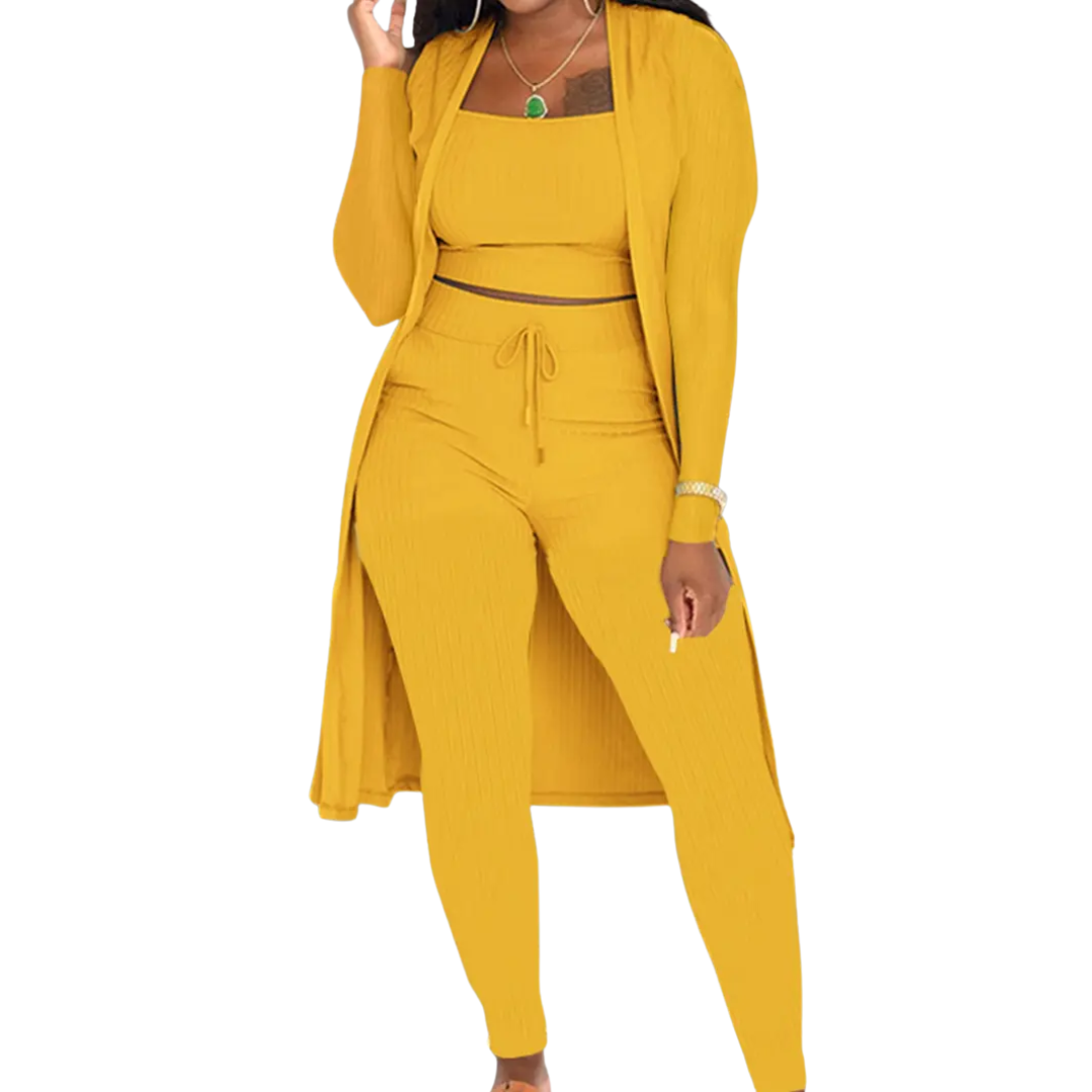 LINDEN™ | – Cozy Knit Open Front Co-ord Set