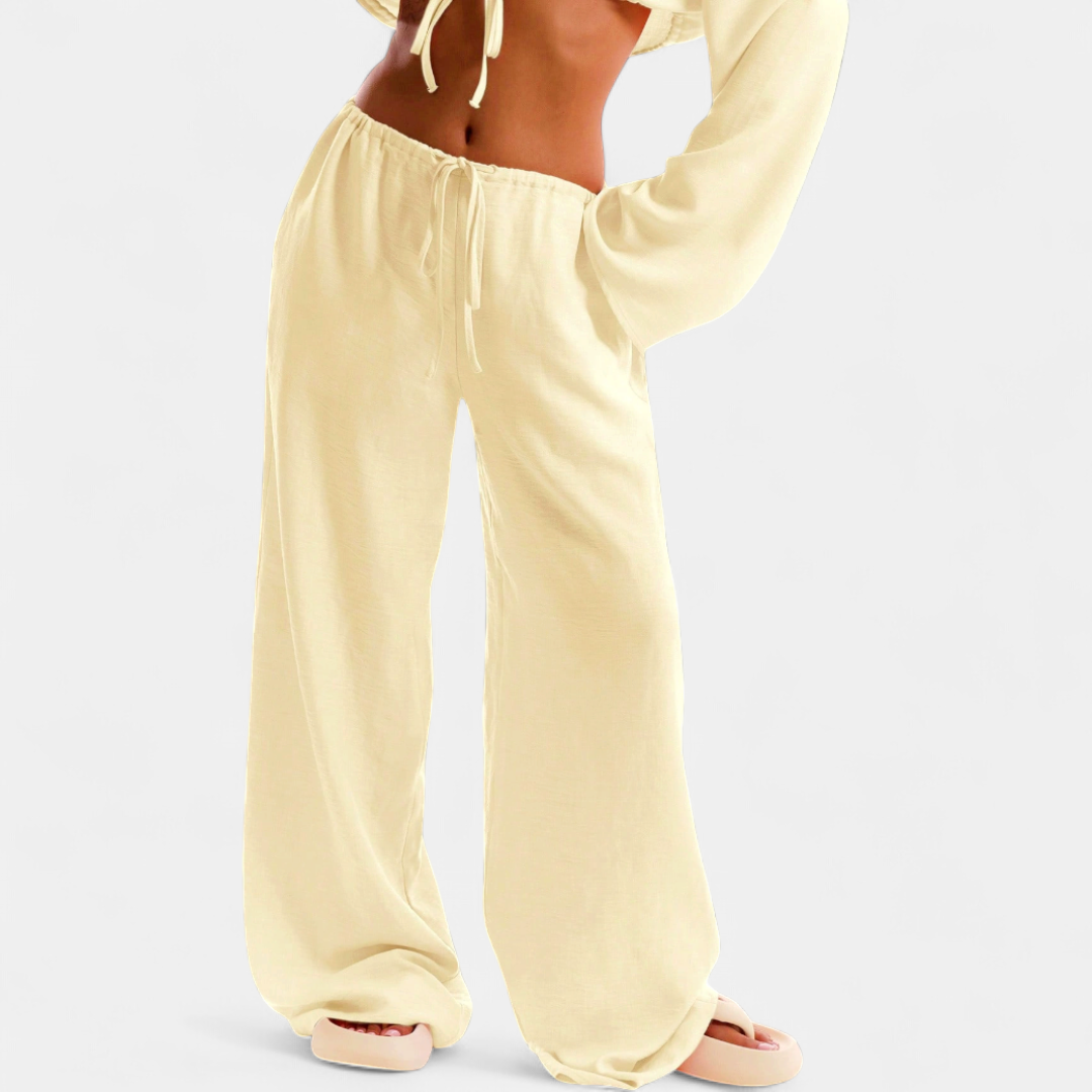 SOLÈNE™ | – Relaxed Wide Leg Casual Pants