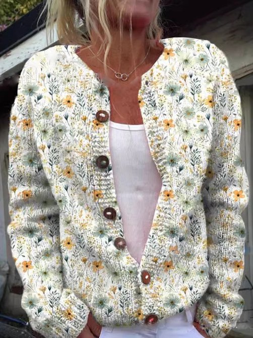 FLORA™ | - Vintage Floral Cardigan