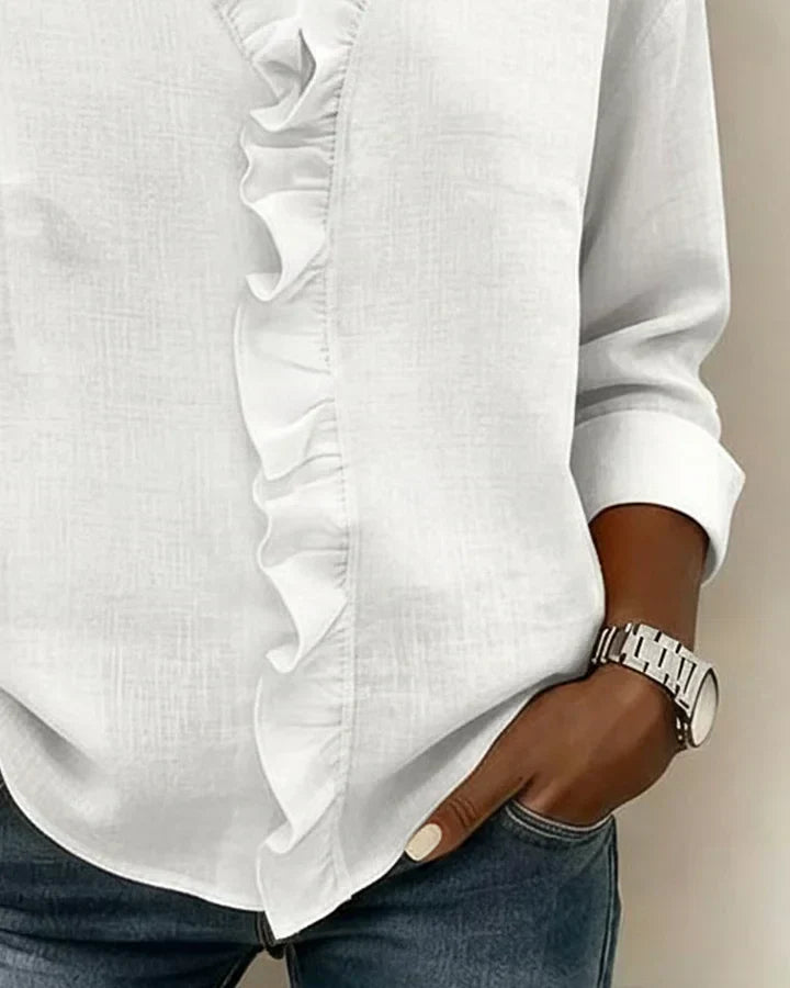 Lottie™ | Ruffle V-Neck Blouse