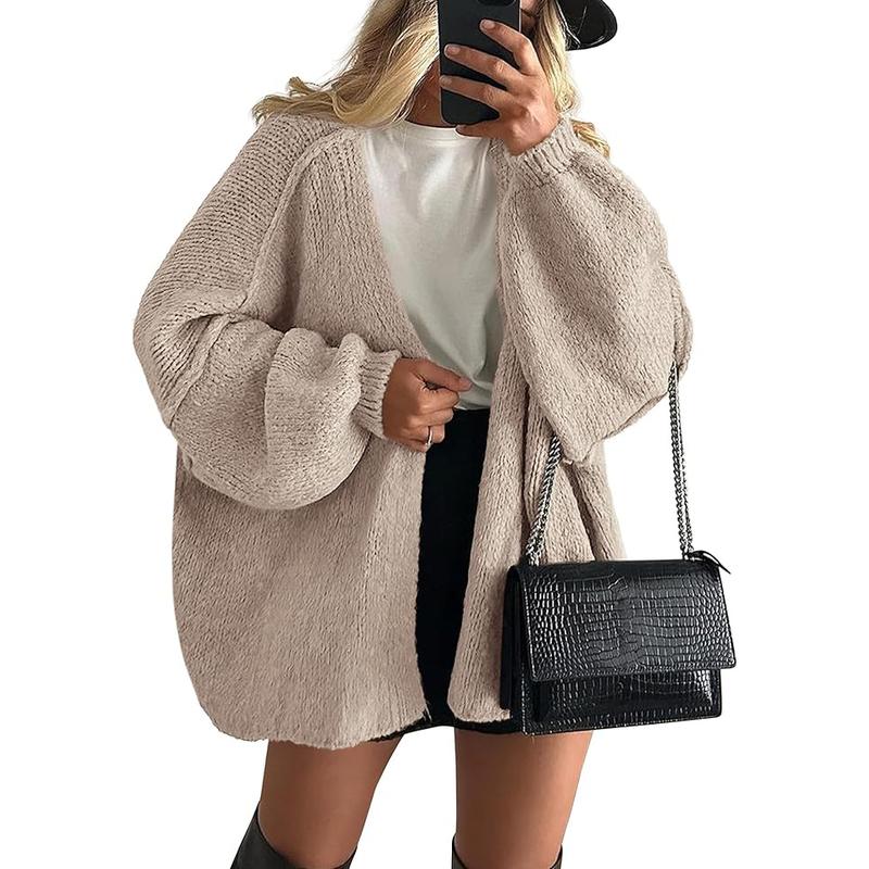 VERONIKA™ | - Oversized Fit Lantern Sleeve Autumn Knit Cardigan