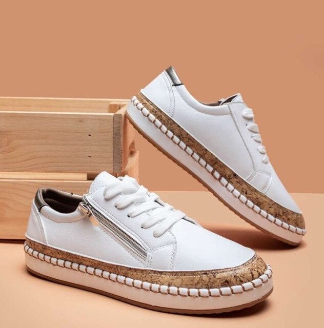 Oluchi™ | Floral Orthopedic Zipper Sneakers