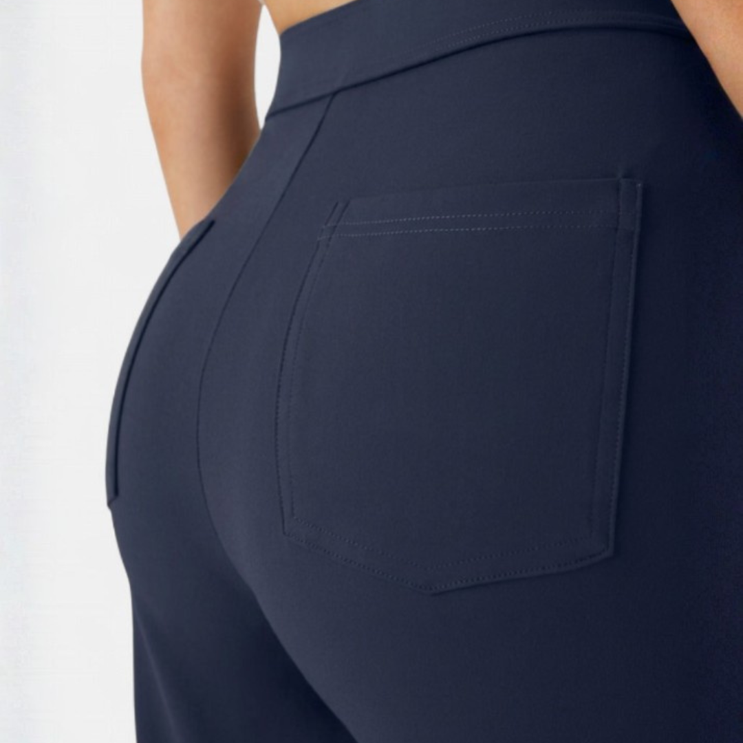 BRIXLEY™ | – Relaxed High-Waist Straight-Leg Pants